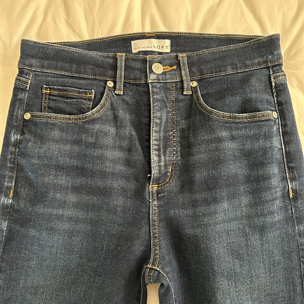 LOFT Blue Straight Jeans Classic Denim Style